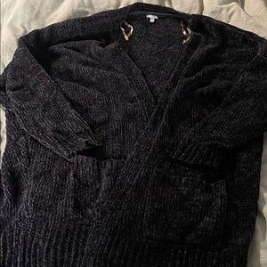 Woman’s Boxy Cardigan Black Sweater